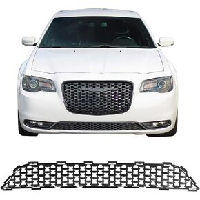IKON MOTORSPORTS Front Upper Grille, Compatible with 2015-2023 Chrysler 300 All Models, 300S Sport Style Matte Black ABS Injection Replacement Clip on Front Bumper Hood Grill 1PC in Saudi Arabia