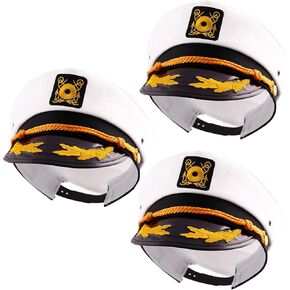 قبعة Wall2Wall Captain's Yacht Sailors Hat Snapback القابلة للتعديل وقبعة البحر باللون الكحلي (مجموعة من 3 قطع) in Kuwait