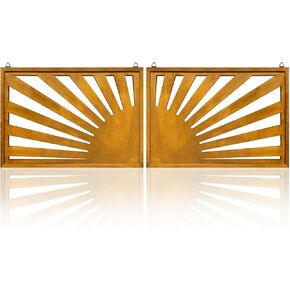 Bnesi 2pcs Boho Wood Wall Art مجموعة ديكور بوهيمي كبير لغرفة النوم فوق السرير فن جداري كبير فريد من نوعه كديكور حائط بوهيمي مثالي لديكور الحائط الجمالي المنزلي العتيق (Claybank) in Kuwait