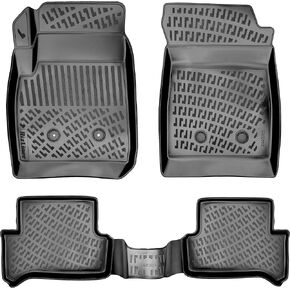 Jeep Wrangler JK 2014-2018 Unlimited 4 أبواب (لا توجد نماذج JL أو 2 باب) سجادات أرضية مطاطية ثلاثية الأبعاد لبطانات أرضية السيارة شديدة التحمل مقاومة للماء وعديمة الرائحة (أمامي وخلفي) in Kuwait