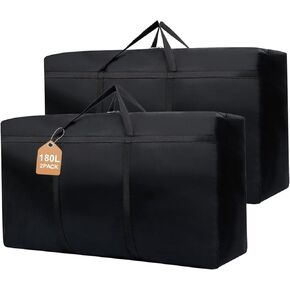 WITERY 2 Pack 180L/47.5 Gallons Extra Large Storage Bags Jumbo Duffle Bag for Travel Moving Totes Boxes Heavy Duty Stronger Handles Zippers Reusable Storage Totes for Bassinet Clothes Blankets in Kuwait
