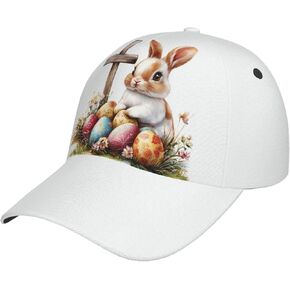 Easter Bunny Baseball Cap for Men Women, Funny Easter Hats Adjustable Rabbits Trucker Hats Sun Caps Unisex in Kuwait