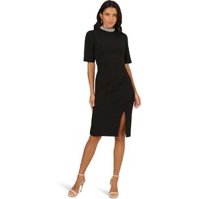 Adrianna Papell Women's Embellished Crepe Short Dress in Saudi Arabia