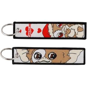 Pinstant Gremlins Gizmo Gremlin Cute Stripe Classic 80s Movie Christmas Keychain Key Tag Chain Fob Ring in Kuwait