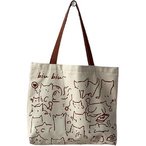 حقيبة حمل لطيفة للنساء مع سحاب، محفظة مرحة مع حقيبة كتف كبيرة من القماش للقطط والكلاب in Kuwait