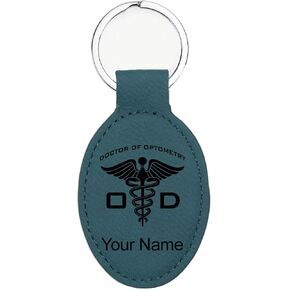 LaserGram Oval Keychain, OD Doctor of Optometry, Personalized Engraving Included in Kuwait