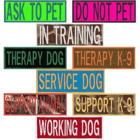 Working and Service Dog Patches Embroidered, 28 Fabrics with Over 30 Thread Color Options to Choose from. 4 Sizes. in Kuwait