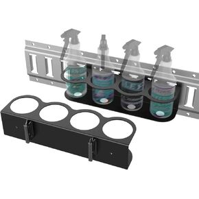 ForoGore 2 حزمة E-Track 4 ثقوب رذاذ يمكن حامل E المسار الملحقات الثقيلة جميع الأغراض زجاجة رذاذ حامل رف تخزين منظم للمقطورة المغلقة E المسار هوك أداة حامل شماعات للمقطورة in Kuwait