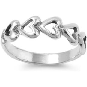 Sterling Silver Heart Midi Above the Knuckle Toe Ring in Kuwait