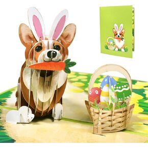 Easter Pop Up Card for Kids, 3D Easter Bunny and Egg Greeting Card, Cute Easter Card for Children with Envelope, Funny Spring Easter Gift for Son Daughter in Kuwait