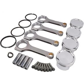 Racing R18 1.8L Forged 4340 Steel Connecting Rod 4032 Aluminum Piston Kit Compatible For Honda R18 With ARP Bolts in Kuwait