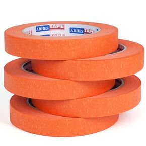 شريط لاصق برتقالي من ADHES مقاس 1.2 بوصة × 55 ياردة، 5 لفات مقاومة للأشعة فوق البنفسجية ولا يوجد شريط رسام متبقي، شريط لاصق للسيارات متعدد الأسطح للاستخدام الداخلي والخارجي، والفنون، والحرف اليدوية، ووضع العلامات in Kuwait