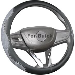 مناسب حسب الطلب لغطاء عجلة قيادة بويك، أغطية عجلة قيادة سيارة جلدية مزدوجة الجوانب، مسامية مضادة للانزلاق، لملحقات بويك (رمادي H) in Kuwait
