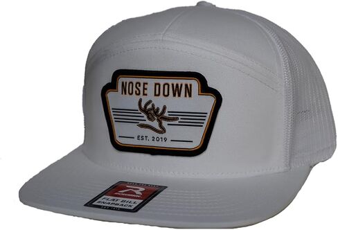 Vintage White Woven 7 Panel Hat - Adjustable Snap Back Closure - Breathable Mesh Design in Saudi Arabia