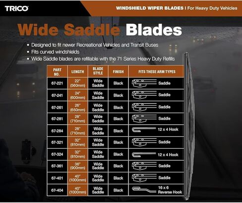 Trico 67-321 Trico HD Wide Saddle 32 inch Heavy Duty & RV Wiper Blade in Saudi Arabia