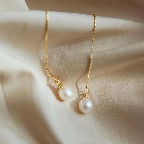 Exquisite Long Chain Hanging Earrings Simulated Pearl for Women in Saudi Arabia