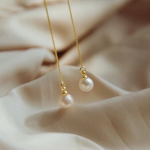 Exquisite Long Chain Hanging Earrings Simulated Pearl for Women in Saudi Arabia