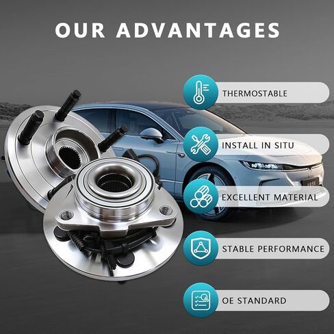 مجموعة محور تحمل العجلة الأمامية 515126 لسيارة دودج رام 1500 2009-2010، رام 1500 2011 (2 قطعة) in Kuwait