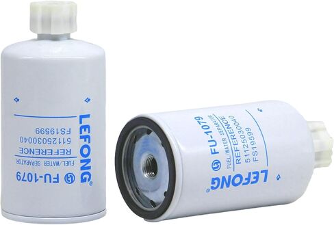 FU-1079 Fuel Water Separator Filter Replaces 1J430-43060, FS1251, BF1226, 33472, 71104220 Compatible With Kubota Engine D1803 V1505 V2403 V2607 V3307 V3800 for Case Skid Steer 1840 1845C (1 PC) in Saudi Arabia