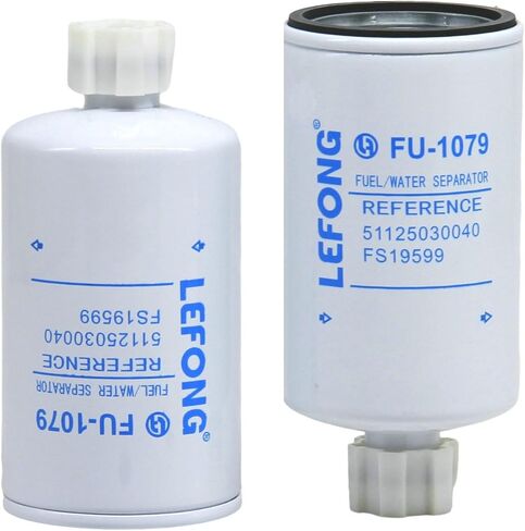 FU-1079 Fuel Water Separator Filter Replaces 1J430-43060, FS1251, BF1226, 33472, 71104220 Compatible With Kubota Engine D1803 V1505 V2403 V2607 V3307 V3800 for Case Skid Steer 1840 1845C (1 PC) in Saudi Arabia