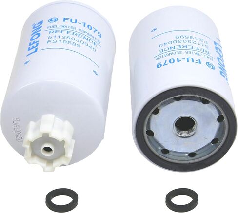 FU-1079 Fuel Water Separator Filter Replaces 1J430-43060, FS1251, BF1226, 33472, 71104220 Compatible With Kubota Engine D1803 V1505 V2403 V2607 V3307 V3800 for Case Skid Steer 1840 1845C (1 PC) in Saudi Arabia