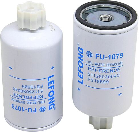 FU-1079 Fuel Water Separator Filter Replaces 1J430-43060, FS1251, BF1226, 33472, 71104220 Compatible With Kubota Engine D1803 V1505 V2403 V2607 V3307 V3800 for Case Skid Steer 1840 1845C (1 PC) in Saudi Arabia