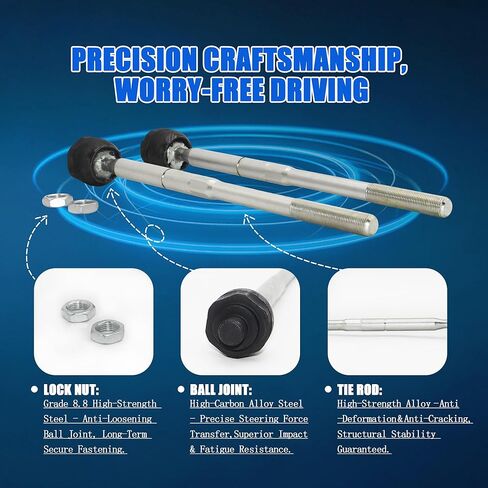 2PCS Front Inner Tie Rod Ends Fit for Ram 1500 2019 2020 2021 2022 2023, Replace 68399139AA 68399143AA in Kuwait