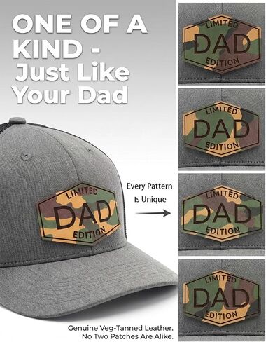 قبعة سائق الشاحنة من الجلد المموه، هدايا قبعة الأب لعيد الميلاد وعيد الميلاد من الابنة والزوجة والابن in Kuwait