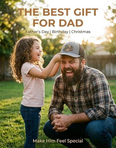 قبعة سائق الشاحنة من الجلد المموه، هدايا قبعة الأب لعيد الميلاد وعيد الميلاد من الابنة والزوجة والابن in Kuwait