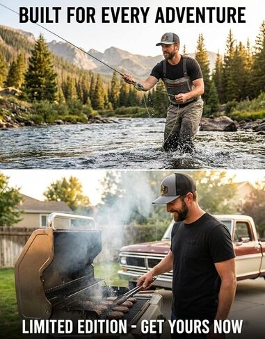 قبعة سائق الشاحنة من الجلد المموه، هدايا قبعة الأب لعيد الميلاد وعيد الميلاد من الابنة والزوجة والابن in Kuwait