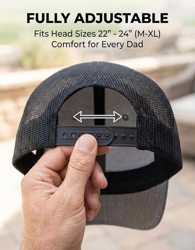 قبعة سائق الشاحنة من الجلد المموه، هدايا قبعة الأب لعيد الميلاد وعيد الميلاد من الابنة والزوجة والابن in Kuwait