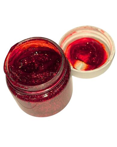 Sparkling Red Glitter Fake Blood - 1 oz | Realistic Halloween Costume Makeup for Gory Effects and Special Effects, Beauty in Glitter Infused Halloween Makeup for Spooky Monster Cosplays in Kuwait
