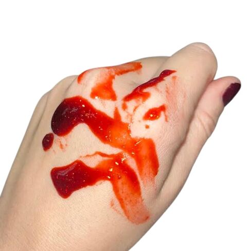 Sparkling Red Glitter Fake Blood - 1 oz | Realistic Halloween Costume Makeup for Gory Effects and Special Effects, Beauty in Glitter Infused Halloween Makeup for Spooky Monster Cosplays in Kuwait