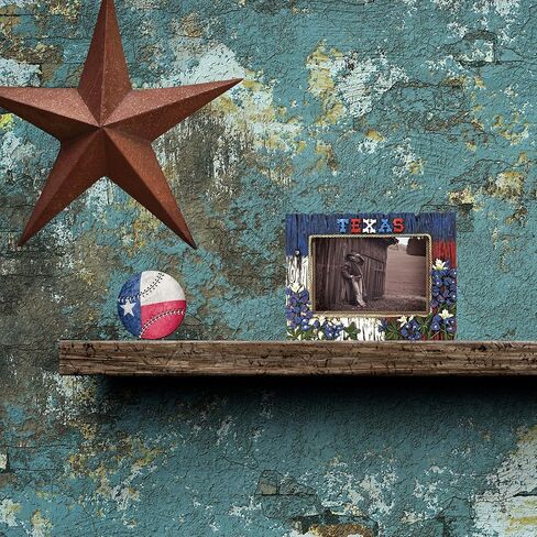 BestGiftEver Faux Wood with Bluebonnets Accent Photo Frame (4x6) - Texan American Tabletop Decor | Rustic Picture Frame for Western Home Decor - Ideal Gift for Ranch and Farmhouse Theme Lovers in Saudi Arabia