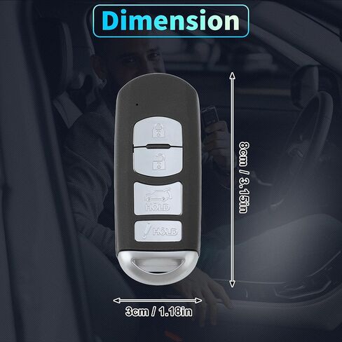 X AUTOHAUX WAZX1T763SKE11A04 315Mhz استبدال دخول بدون مفتاح عن بعد مفتاح ذكي فوب لمازدا CX-7 10-12 لمازدا CX-9 10-15 TEY1-67-5RY TEY1675RY 4 أزرار in Saudi Arabia