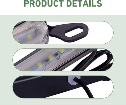 ضوء لوحة الترخيص، ضوء لوحة الترخيص LED بتيار مستمر 12 فولت، ضوء لوحة LED بديل للتجميع الساطع، عالمي للسيارة والمقطورة والشاحنة والمركبات الترفيهية والقوارب والمركبات ATV (أبيض) in Kuwait