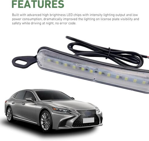 ضوء لوحة الترخيص، ضوء لوحة الترخيص LED بتيار مستمر 12 فولت، ضوء لوحة LED بديل للتجميع الساطع، عالمي للسيارة والمقطورة والشاحنة والمركبات الترفيهية والقوارب والمركبات ATV (أبيض) in Kuwait
