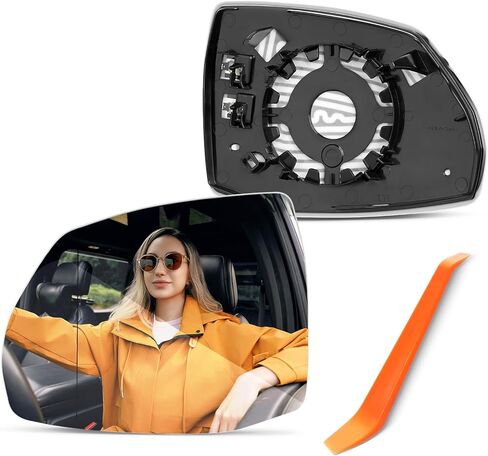 Passenger Side Mirror Replacement for Audi Q5 2018 2019 2020 2021 2022 2023, Audi Q7 2017-2023, Right Side View Convex Mirror Glass with Power Heated in Kuwait