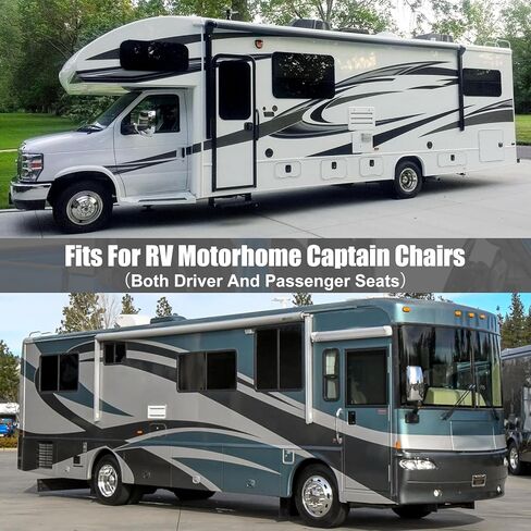 SAPUBK 2 Pack Universal RV Motorhome Captain Chairs Seat Covers, Premium Leather with Composite Soft Foam Lining Motorhome Seat Covers in Saudi Arabia