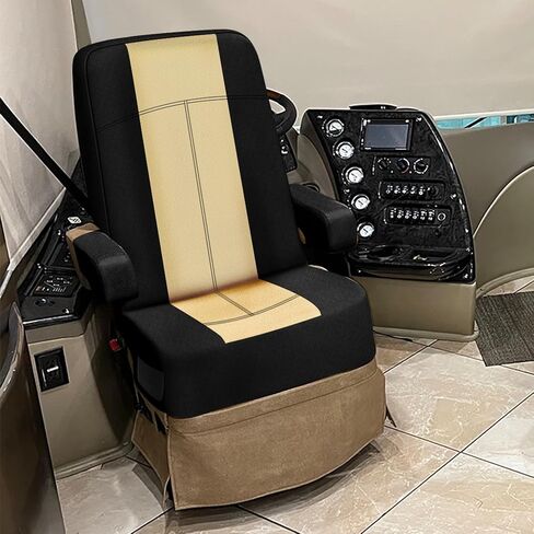 SAPUBK 2 Pack Universal RV Motorhome Captain Chairs Seat Covers, Premium Leather with Composite Soft Foam Lining Motorhome Seat Covers in Saudi Arabia