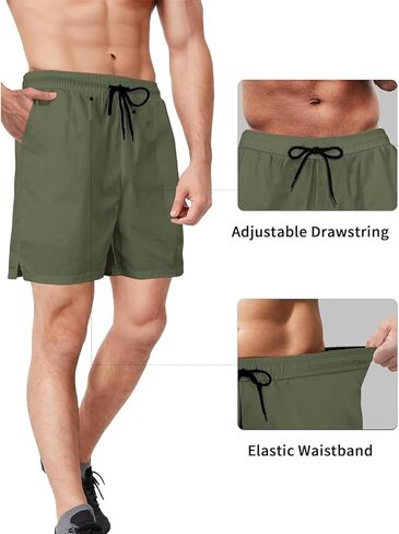 Mens Athletic Shorts 5 Inch Inseam Workout Gym Running Shorts for Men Quick Dry Lightweight Summer Shorts in Saudi Arabia
