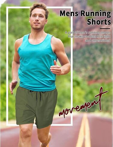 Mens Athletic Shorts 5 Inch Inseam Workout Gym Running Shorts for Men Quick Dry Lightweight Summer Shorts in Saudi Arabia