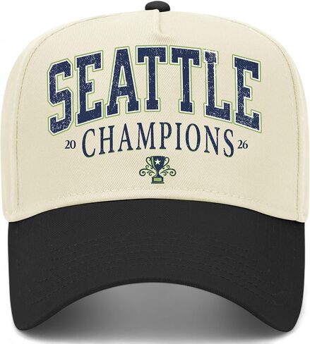 Seattle 2026 Champions Hat | Collegiate | Premium Adjustable Snapback Baseball Trucker Hats for Men & Women in Saudi Arabia