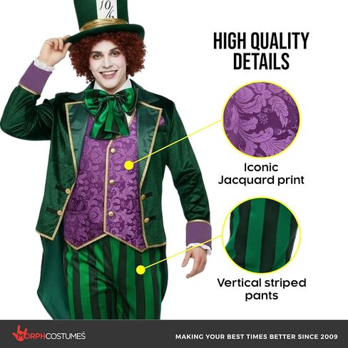 Morph Crazy Tea Party Master Costume For Men, Adult Story Book Character Costumes, Halloween Costumes For Men in Saudi Arabia