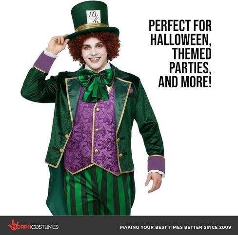 Morph Crazy Tea Party Master Costume For Men, Adult Story Book Character Costumes, Halloween Costumes For Men in Saudi Arabia