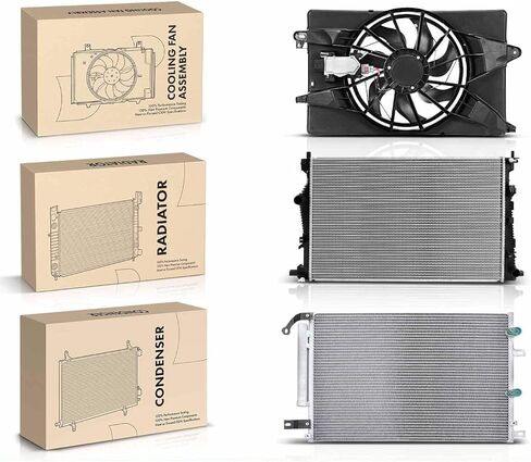 Replacement Parts for Radiator&AC Condenser&Cooling Fan Kit for Chrysler 200 2015-2017 2.4L 3.6L Mod-AP88P-102982 in Saudi Arabia