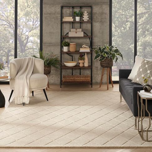 Nourison Home Wool Haven Beige 7'9" x 9'9" Area Rug - Easy Cleaning, Non Shedding, Bed Room, Living Room, Dining Room, Kitchen (8' x 10') in Saudi Arabia
