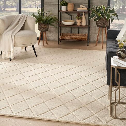 Nourison Home Wool Haven Ivory 7'9" x 9'9" Area Rug - Easy Cleaning, Non Shedding, Bed Room, Living Room, Dining Room, Kitchen (8' x 10') in Saudi Arabia