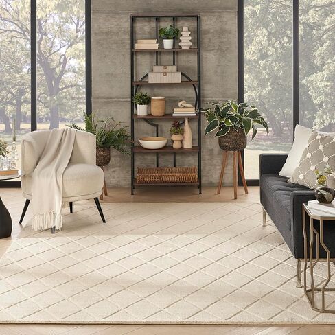 Nourison Home Wool Haven Ivory 7'9" x 9'9" Area Rug - Easy Cleaning, Non Shedding, Bed Room, Living Room, Dining Room, Kitchen (8' x 10') in Saudi Arabia
