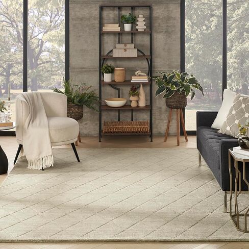 سجادة منطقة Nourison Home Wool Haven Sage مقاس 7'9" x 9'9" - سهلة التنظيف، غير قابلة للتساقط، غرفة النوم، غرفة المعيشة، غرفة الطعام، المطبخ (8' x 10') in Saudi Arabia